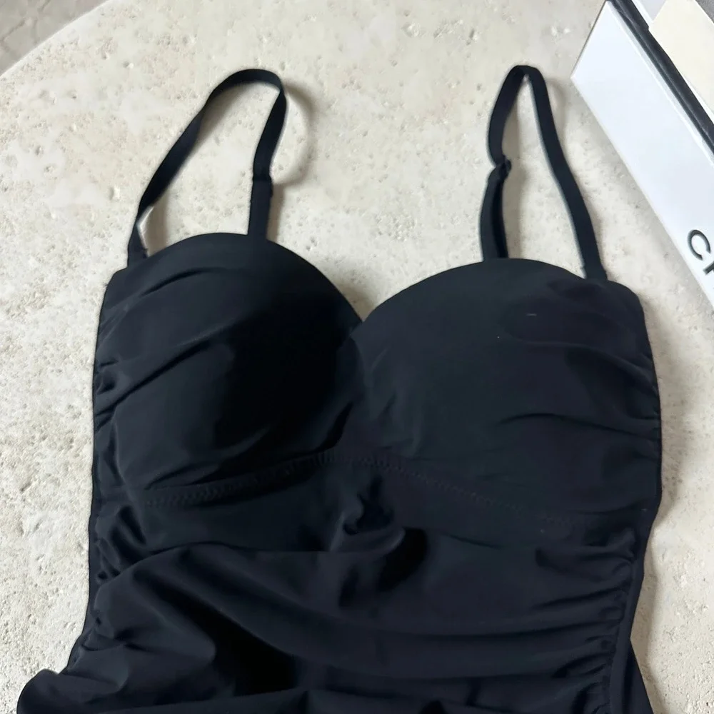 Profile by Gottex Laser Cut One Piece Swimdress Tummy Control Adjustable Strap 6